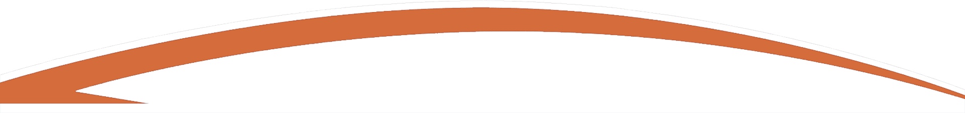A orange and white banner with a green border.
